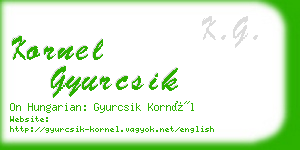 kornel gyurcsik business card